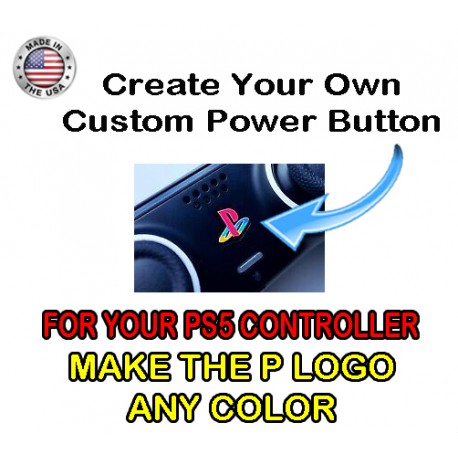 PlayStation 5 PS5 Pad Controller PS Power Button Vinyl Overlay Sticker PS Logo